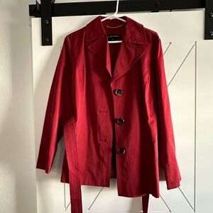 Ellen Tracy Crimson Trench Coat